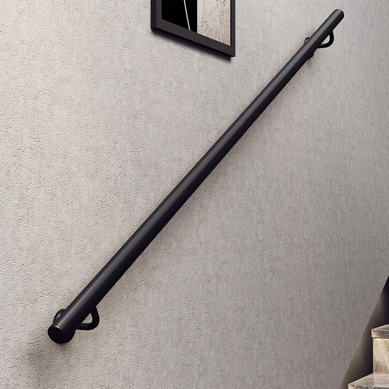 Barre de support d'escalier antidérapante en métal pour une sécurité maximale