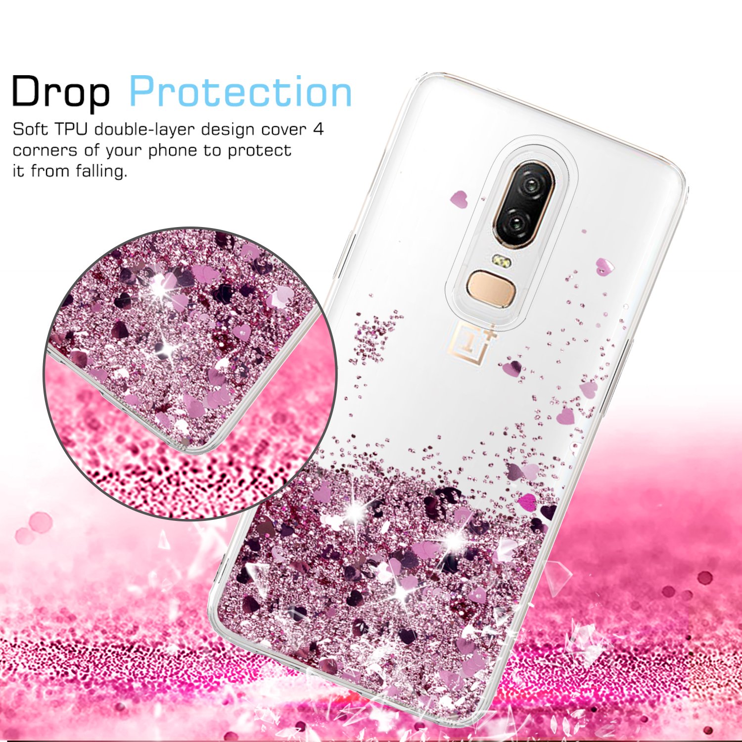 Leyi Oneplus Case With Hd Screen Protector Girl Women - Main Image