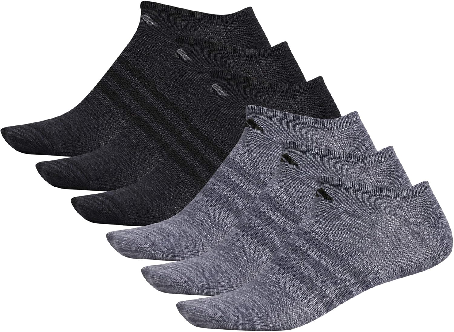 adidas Men's Superlite No Show Socks (6-Pair Pack) Low Profile Below Ankle