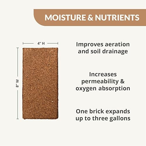 Miniatura 3 de Worm Bliss (1 cuarto de galón) + ladrillo de coco (650 gms) + Char Bliss (1 cuarto de galón)  Fibra de coco orgánica para plantas  Fundición de