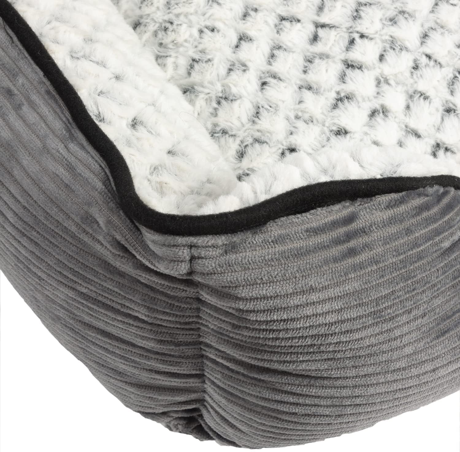 SENSIOHOME Sensio Pets Luxury Dog Cat Pet Bed Size Large Mattress Mat for Dog Cat Crate House with Washable Cover, Super Soft Cosy Plush Warm Comfortable, Grey, 70x60x20cm 6 81EOR1Q5PeL. AC SL1500