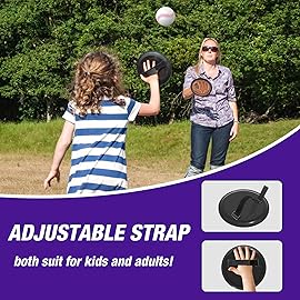 HYES 4 in 1 T Ball Sets for Kids 3-5 with Toss and Catch Ball Set, Hanging Tee Stand with Auto Pitching Machine/ 2 Bats, Indoor Outdoor Toys Baseball Gifts for Toddler Boys Girls, Purple