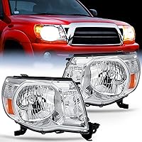 Vista 9 de Ensemble de phares Nilight para 2005 2006 2007 2008 2009 2010 2011 Toyota Tacoma Faro de repuesto Carcasa negra Reflector ámbar