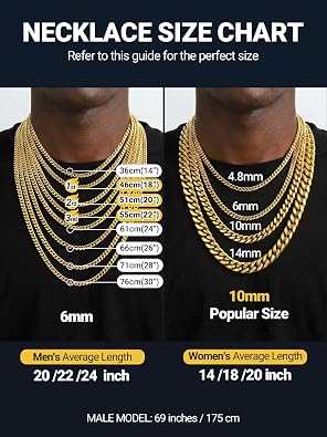 PROSTEEL Miami Cuban Chain Stainless Steel Necklace for Men