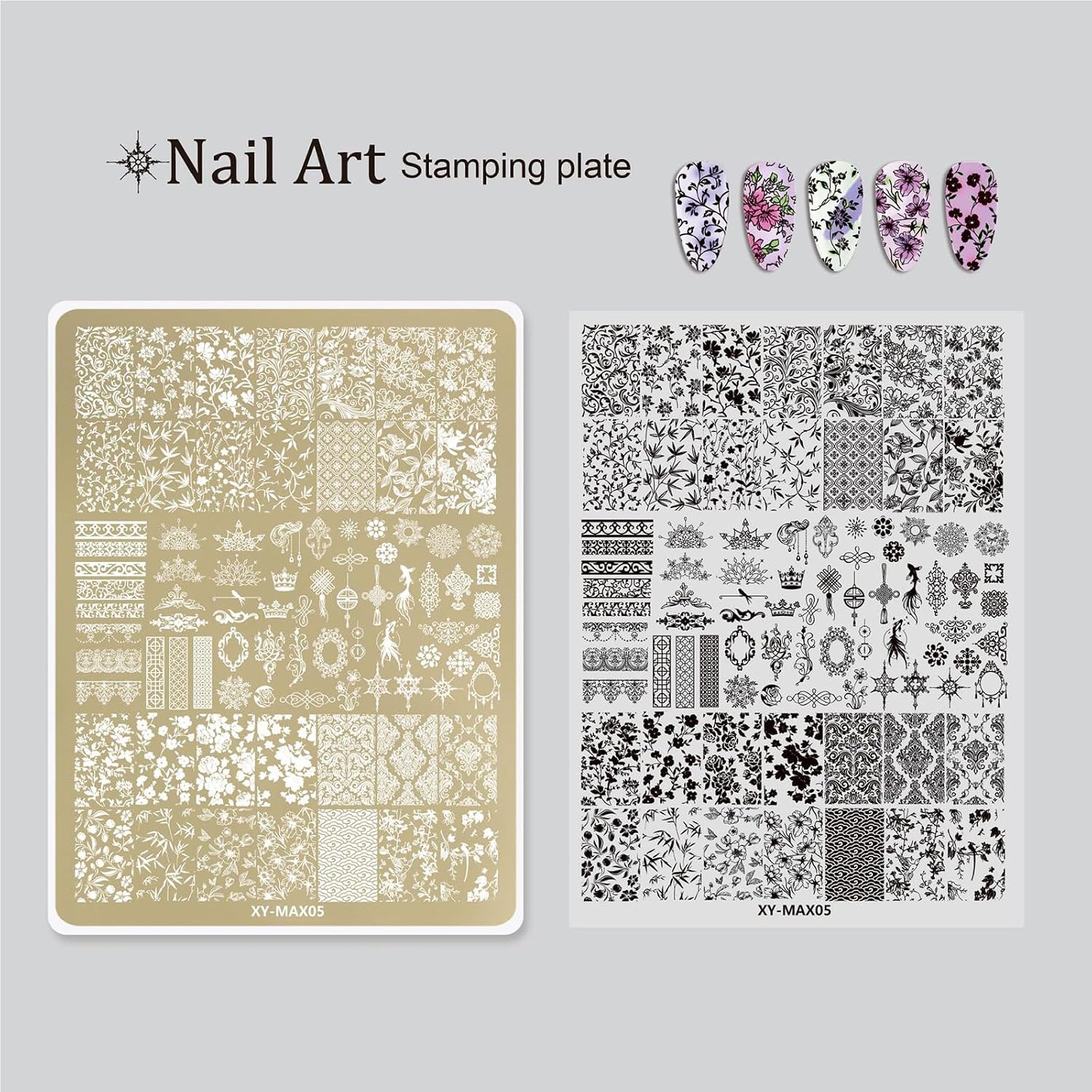 Rust Nails Stamping Plate with Butterfly Patterns Manicure Suitable for Various Art Styles and Occasion Art Stamping Plate