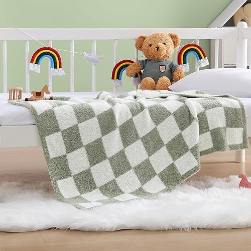 Vista 64 de WRENGONGE Manta a rayas, color gris pardo, suave, acogedora, mullida, cálida, para diván, sofá, silla, cama, viajes, ligera, 50 x 70 pulgadas, manta