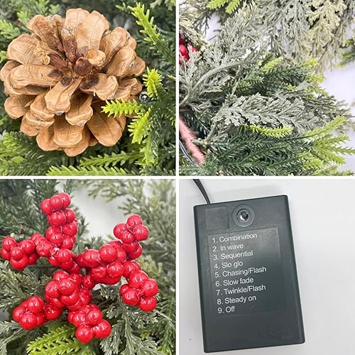 Miniatura 2 de Guirnalda de Navidad (6 pies, rojo)