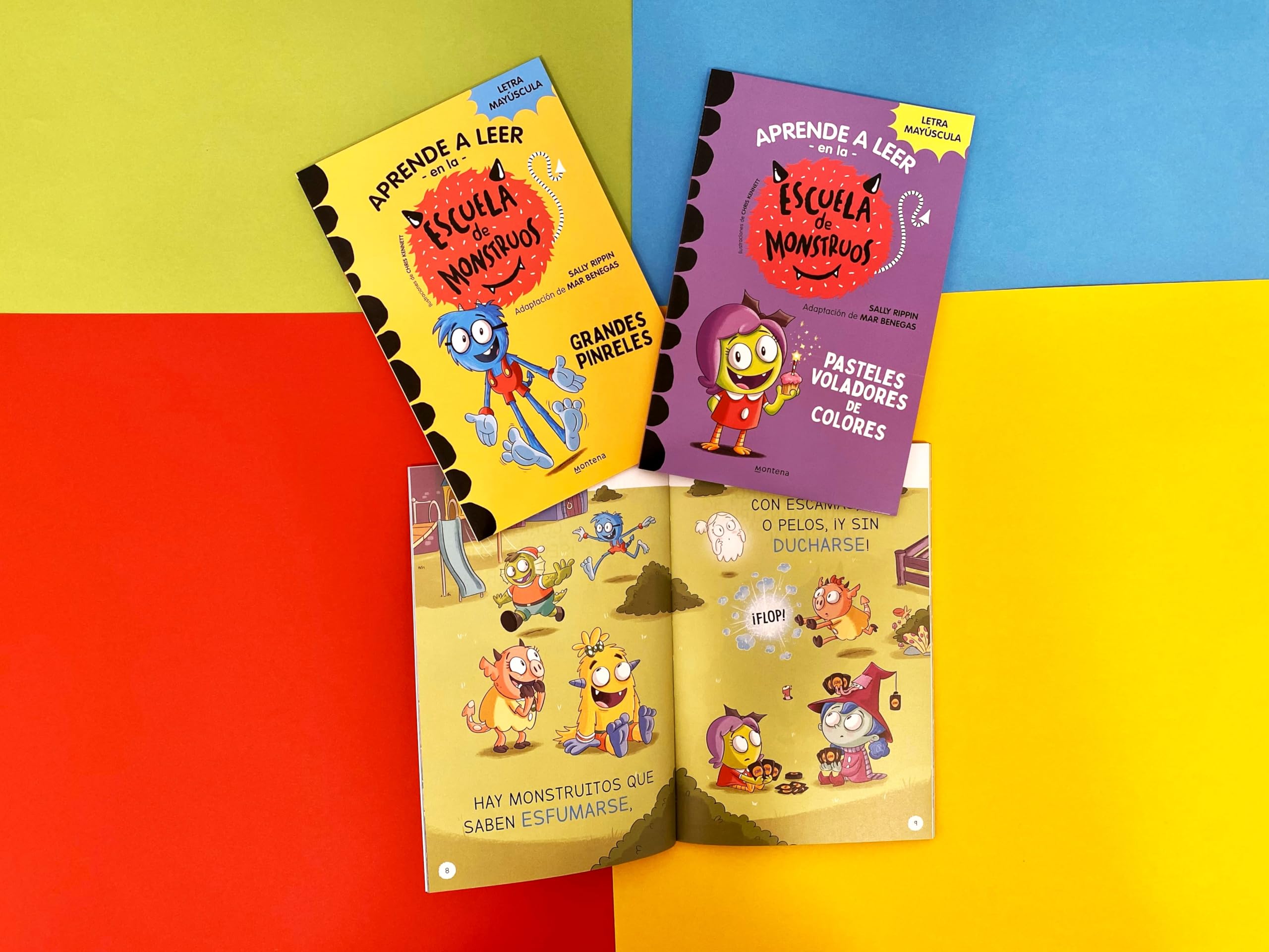 Aprender a leer en la Escuela de Monstruos - Pack con los libros 4, 5 y 6: En letra MAYÚSCULA (libros para niños a partir de 5 años)