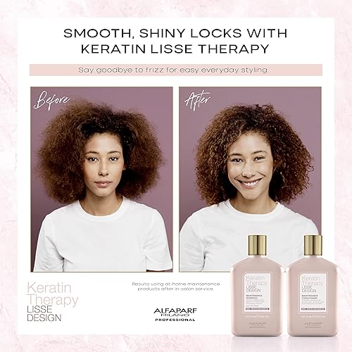 Miniatura 3 de Alfaparf Milano Lisse Design Keratin Therapy - Acondicionador para el cabello sin sulfato con colágeno vegetal para suavizar y dar brillo al cabello