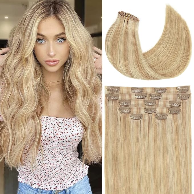 Loxxy Seamless Hair Extensions Clip in Human Hair Ultra