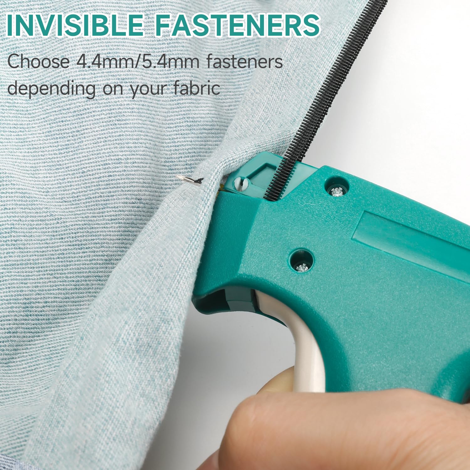 Ultrafeine Stichpistole, schnelle Kleidungsfixierer, Mini-Etikettierpistole für Kleidung, schnelles Quilten, Säumwerkzeug, unsichtbare Nähpistole mit 2 Nadeln, 4,4 mm, 480 und 5,4 mm, 480