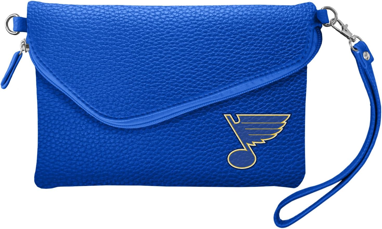 NHL Soft Pebble Fold Over Purse - Large Wristlet - includes Shoulder Strap