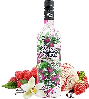 Raspberry Ripple Flawless Vodka 70cl 37.5% ABV Small Batch Craft Flavoured Vodka | Triple Distilled With Natural Tasting Fruit Flavours | Vegan Friendly Vodka | Sustainable Bottle Packaging