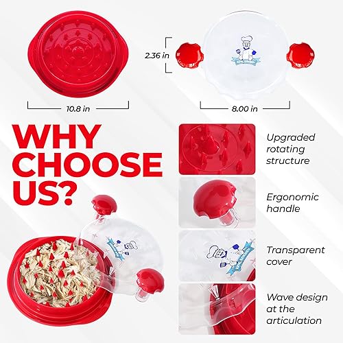 Miniatura 2 de Trituradora de pollo profesional, herramienta de trituradora de carne grande visible con cubierta transparente, molinillo de pollo fácil de usar