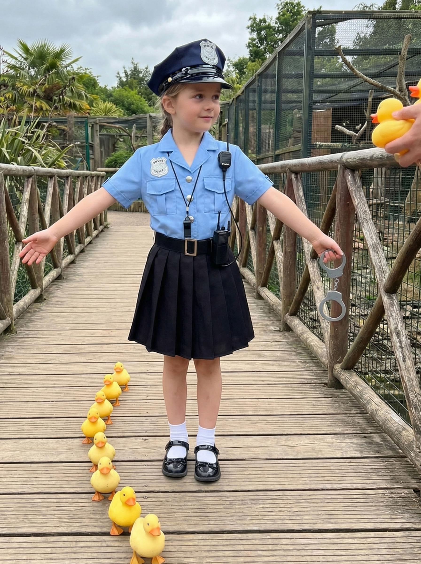 Girls Police Officer Costume Kids Cop Uniform for Girls Cop Cosplay Halloween Costume