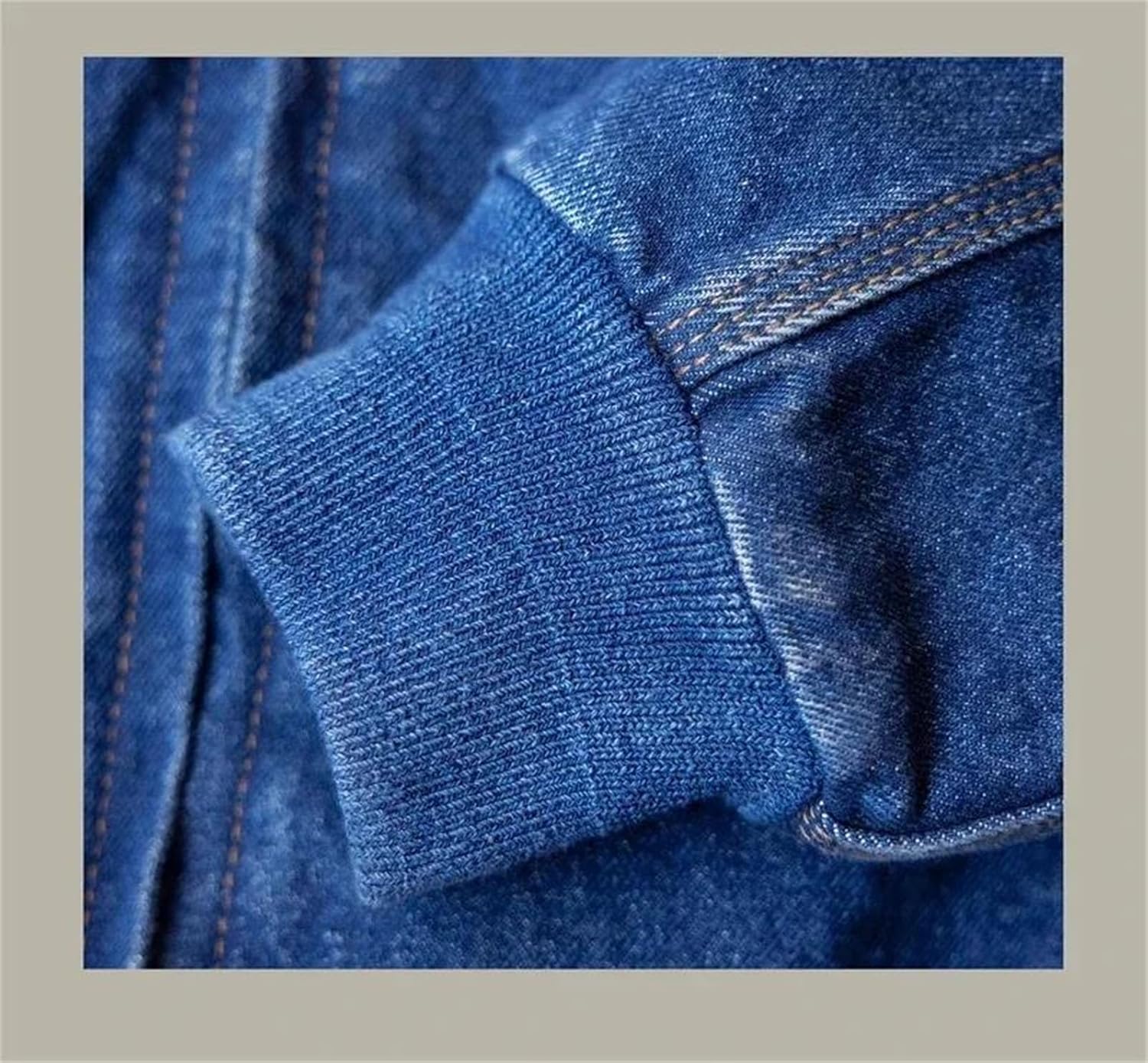 Men's Hooded Denim Jacket Vintage Unlined Outerwear Work Coat With Zipper And Ribbed Cuffs