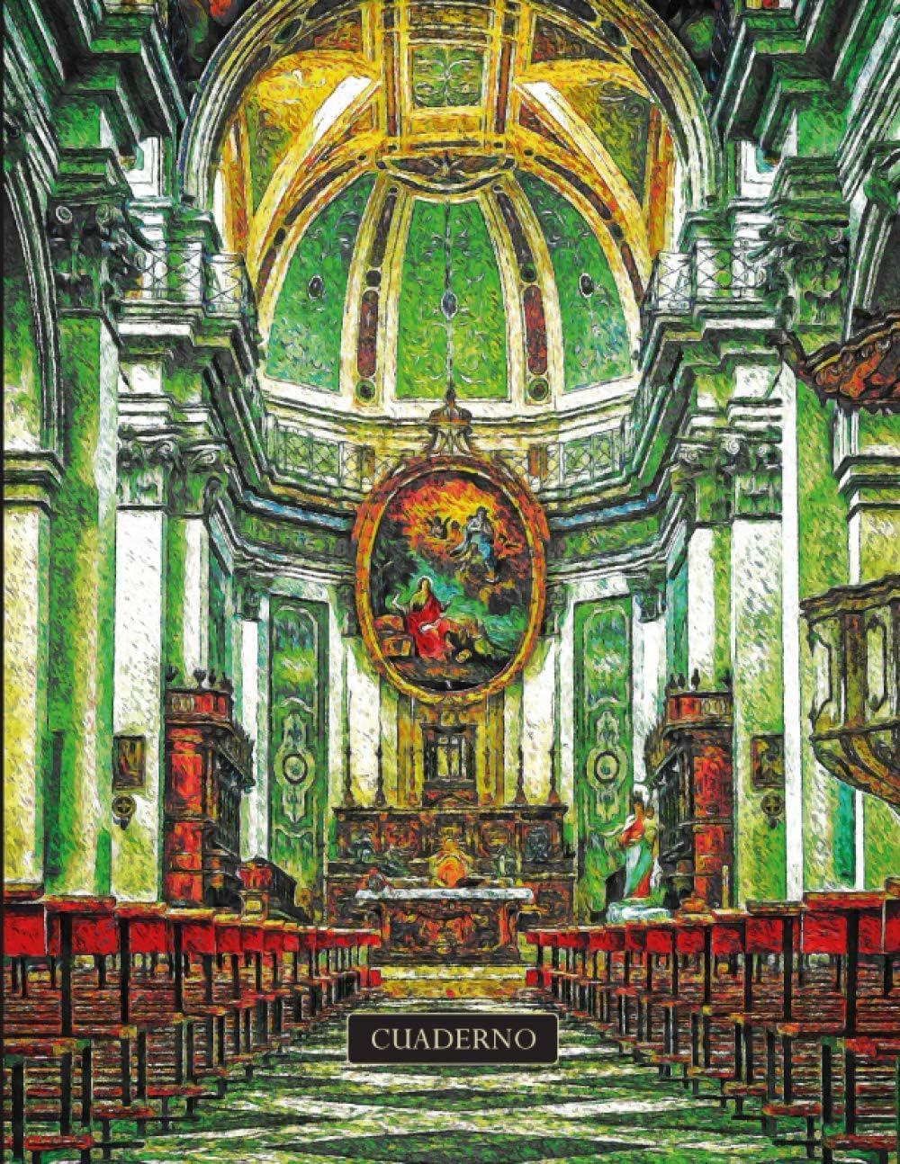 Cuaderno: Pintura de arte - 100 páginas - Grande 8.5 x 11 pulgadas (21,59 x 27,94 сm) – cuadrícula 5 mm