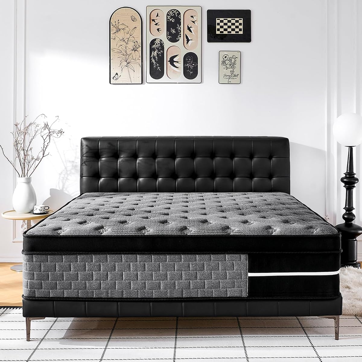 Queen Size Mattress 12 inch, Hybrid Mattress in a Box, Individually Pocket Springs, Medium Firm Feel for Pressure Relief, Breathable Comfort, CertiPUR-US Certified