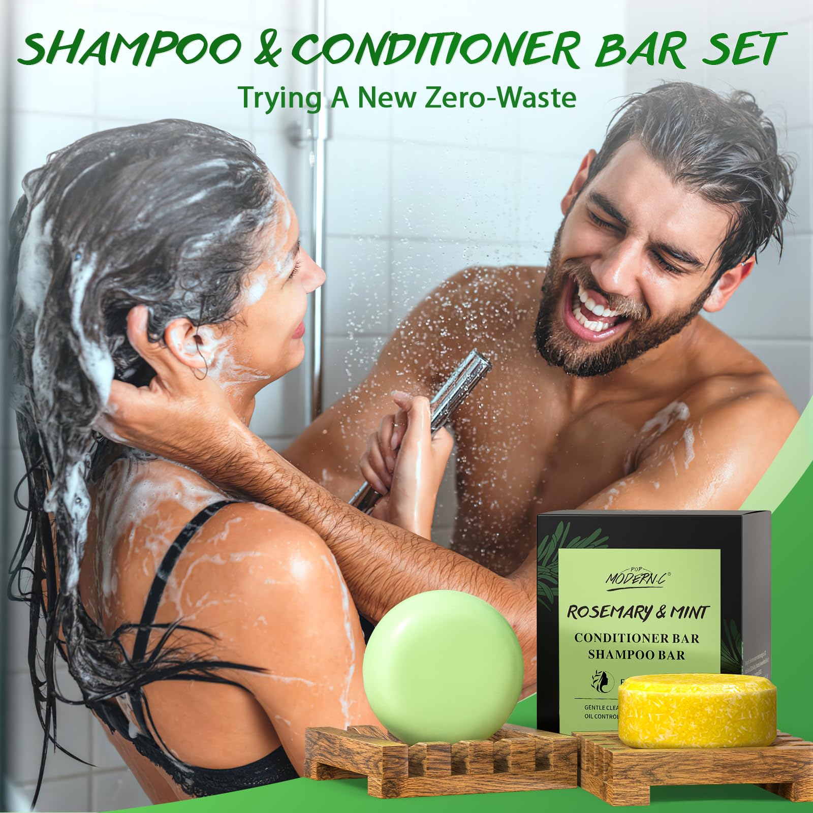 Amazon.com : POP MODERN.C Rosemary Solid Shampoo and Conditioner