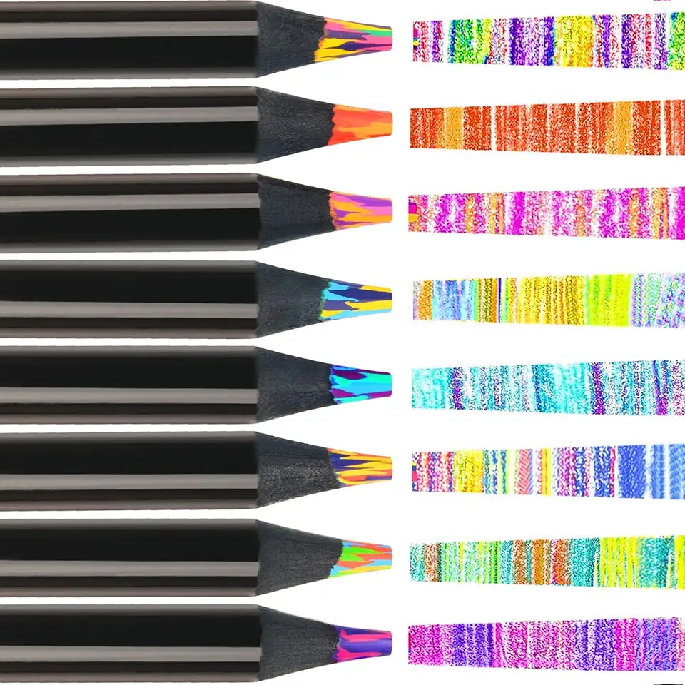 Lápis de Cor Jumbo Pré-afiadados Artísticos Multicoloridos para Desenho Colorir Esboçar Ideais Adultos Artistas e Iniciantes