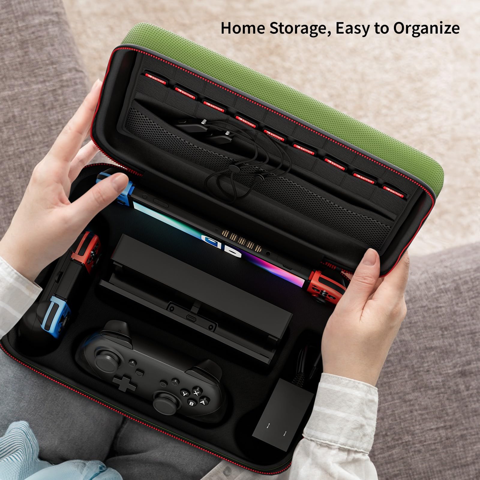 Nintendo Switch 本体 ＋コントローラー＋128GB SD＋ケース Carrying Storage Case for Nintendo Switch OLED Model 2021/Switch