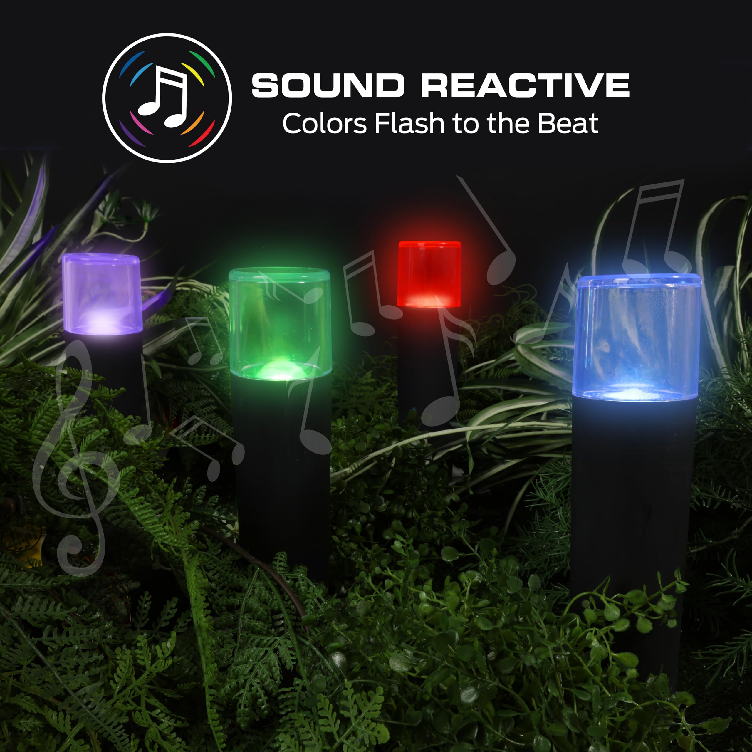 Monster Smart RGB+IC+WW Pathway LED Lights, 4 Individually
