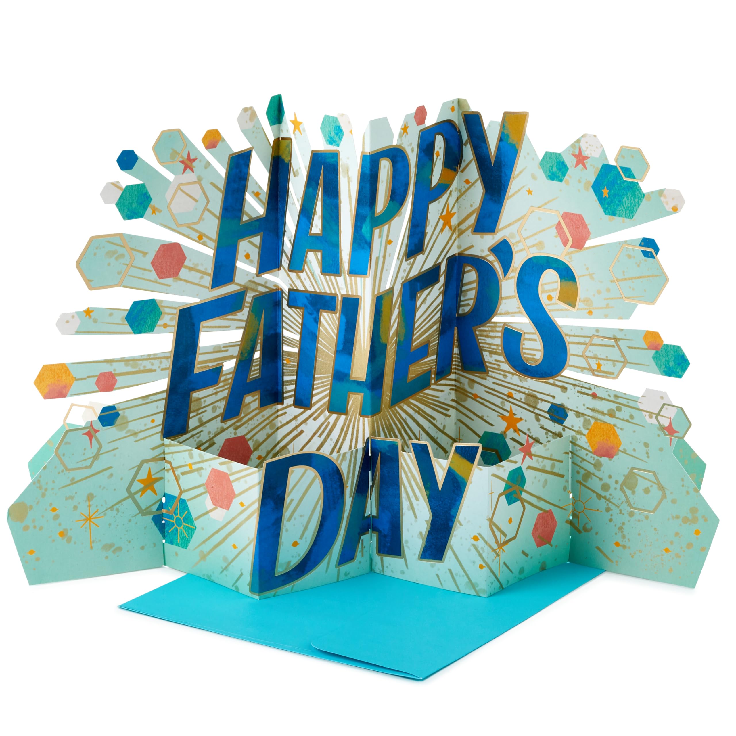 Hallmark 3D & Pop Up Jumbo Fathers Day Card, Banner Design, Blue, Green