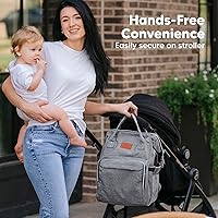 Vista 6 de KeaBabies - Mochila pañalera grande impermeable para viajes