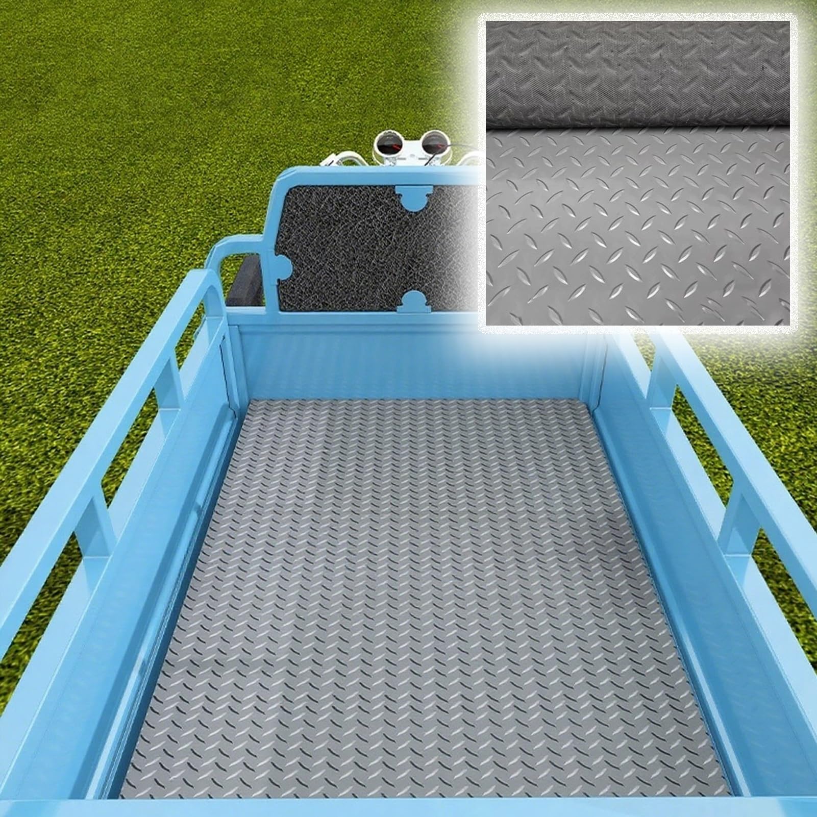 Elitix Rubber Flooring Electrical Roll for Car, Waterproof Non-slip Rubber Flooring Rolls Kitchen Garage Floor, Industry Home Gym Parking Mats Door Mats(Gray,1.5 x 2.2m/4.9 x 7.2ft)