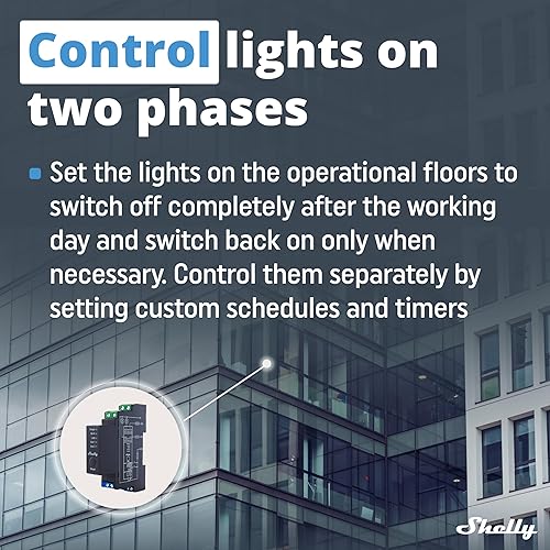 Miniatura 10 de Shelly Pro 4PM Wi-Fi y LAN, relé inteligente de 4 canales con medición de potencia Automatización del hogar Compatible con Alexa y Google Home