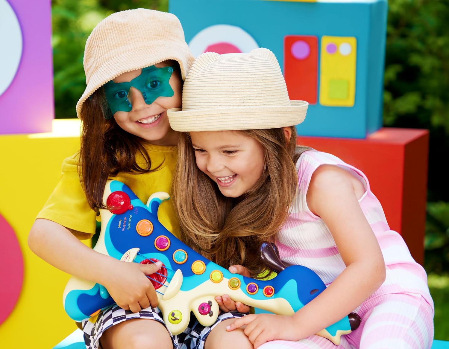 B. toys – Woofer – Interactive Dog Guitar – Musical Toys – 3 Music Modes – Big & Colorful Buttons – 2+ Years