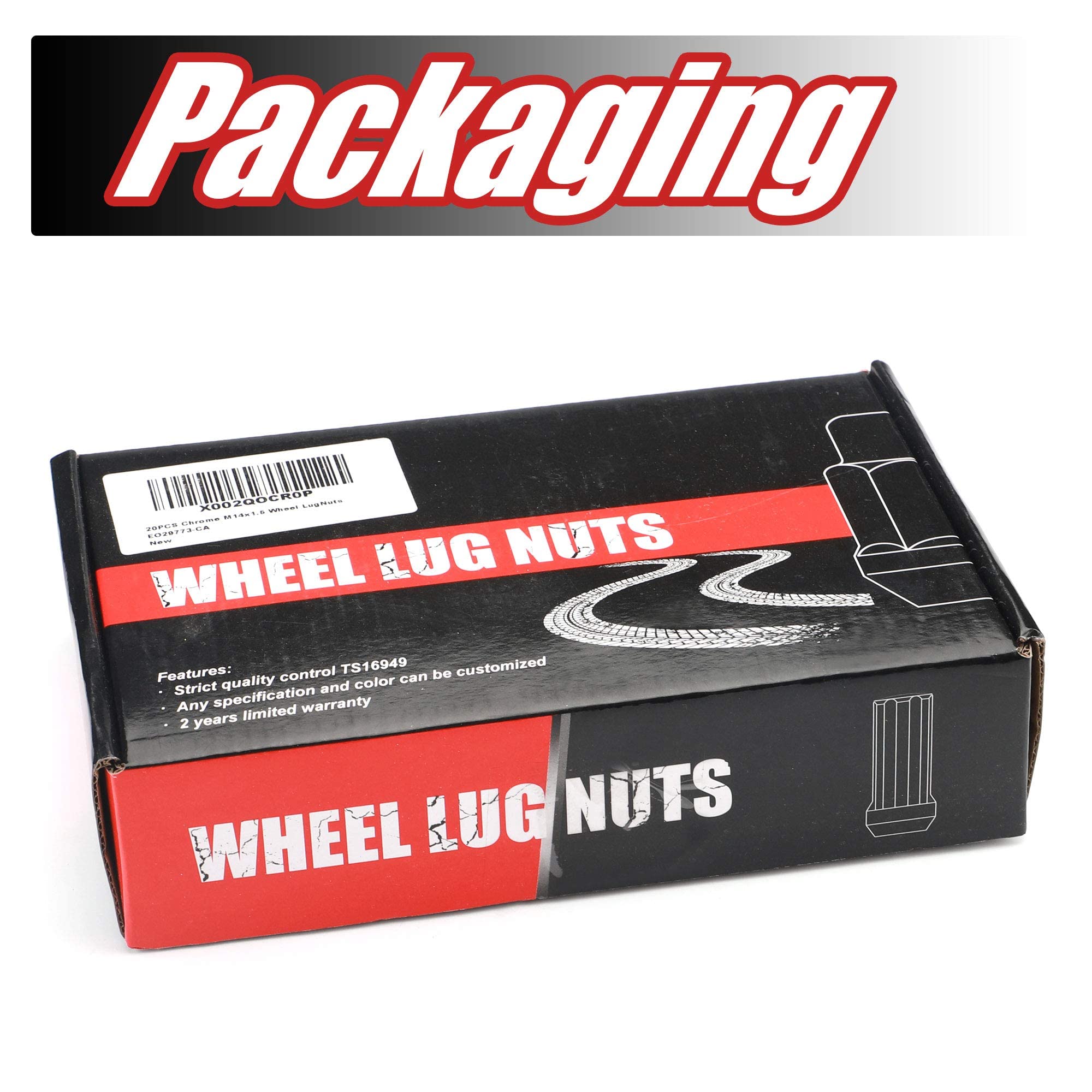 20PCS 14x1.5 Lug Nuts, M14x1.5 OEM Factory Mag Washer Style Chrome Lug Nuts 1.8" Tall 7/8'' (22mm) Hex for Sequoia Landcruiser Tundra Lexus LX