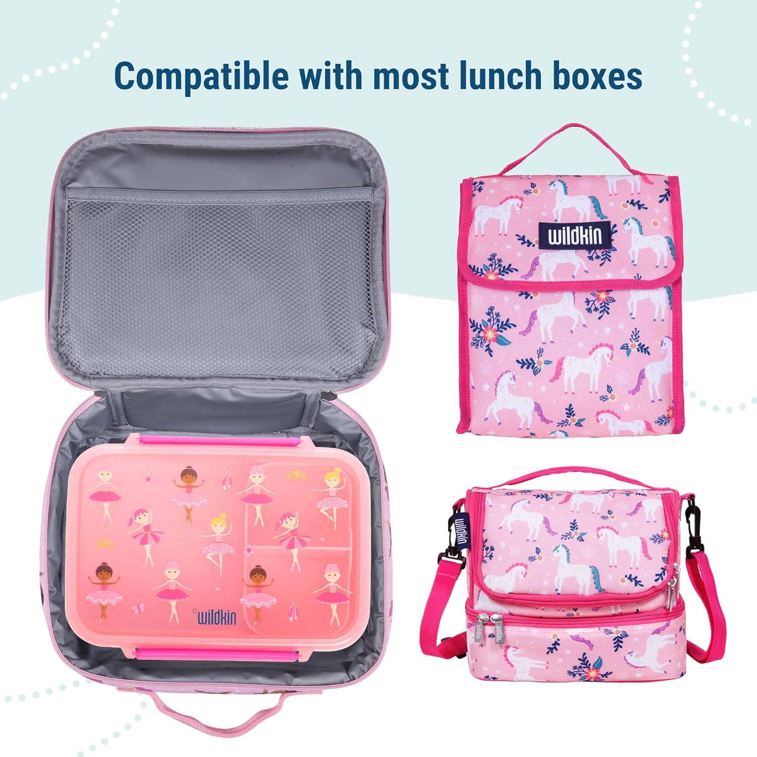 Wildkin Reusable Food Container for Kids – Airtight, Leak Resistant, Dishwasher Safe - Ballerina