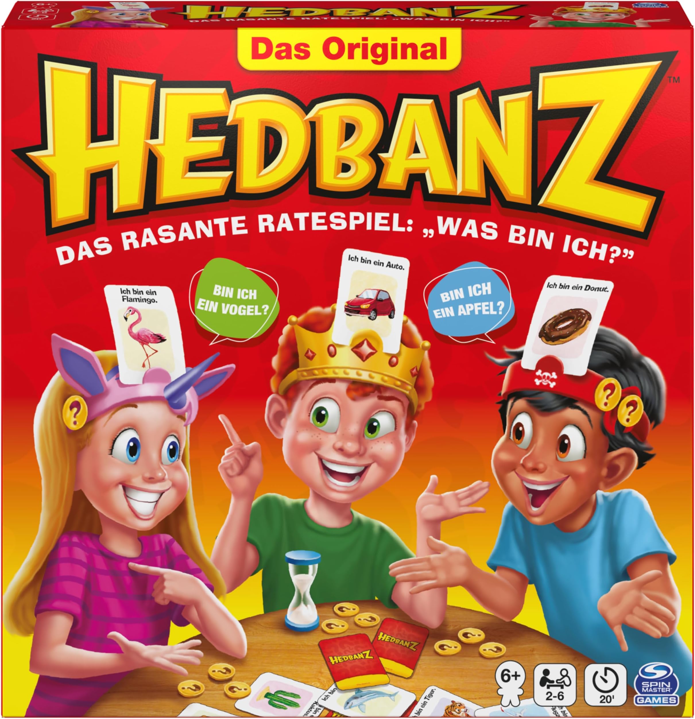 Spin Master Games Hedbanz – the fast-paced guessing game for the whole family – reissue with great game material, for 2-6 players from 6 years