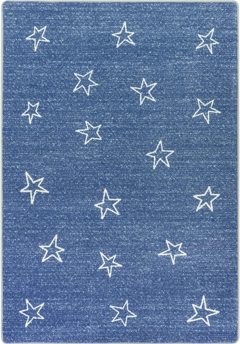 Joy Carpets Shine On 5'4" x 7'8" Area Rug in Color Blue Skies