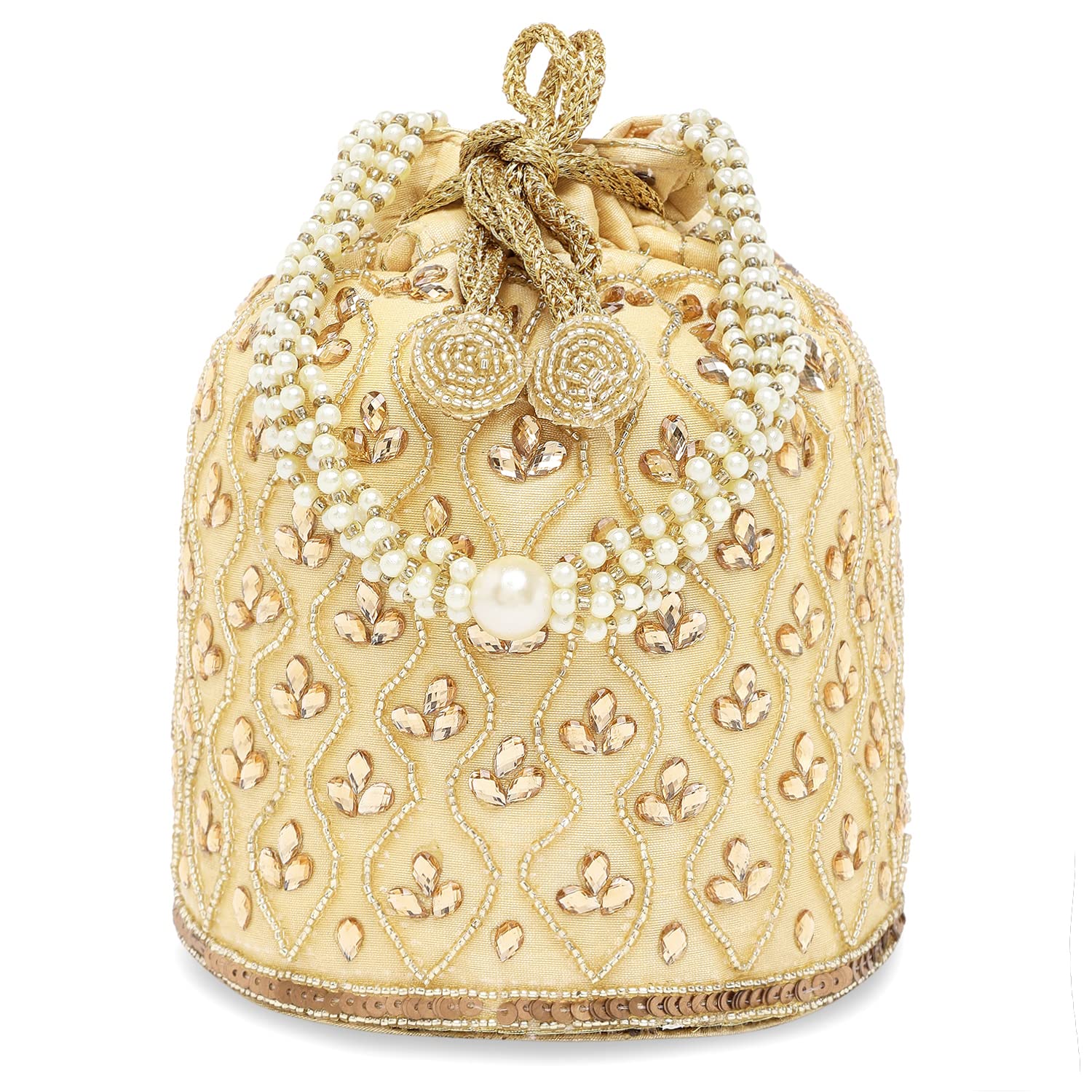 Aheli Potli Bag Gift for Women Handmade Evening Wristlet Handbag Stylish Bridal Purse Fashion Bag