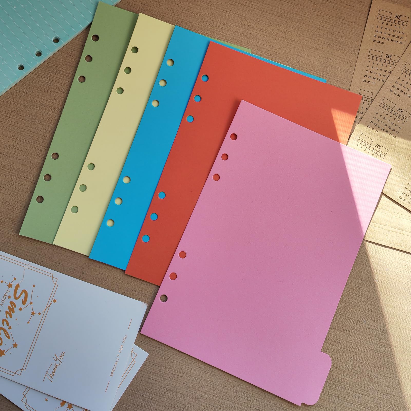 Amazon | DY.2ten 仕切カード A5 インデックスカード 6穴 5山 2