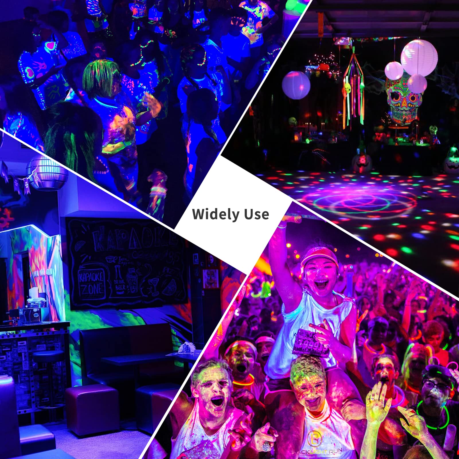 50W Schwarzlicht Strahler UV Licht Party | RGB Wallwasher mit Stecker Schalter IP65 Wasserdicht | LED Schwarzlichtlampe für Disco Partylicht Deko Discolicht mit Fernbedienung