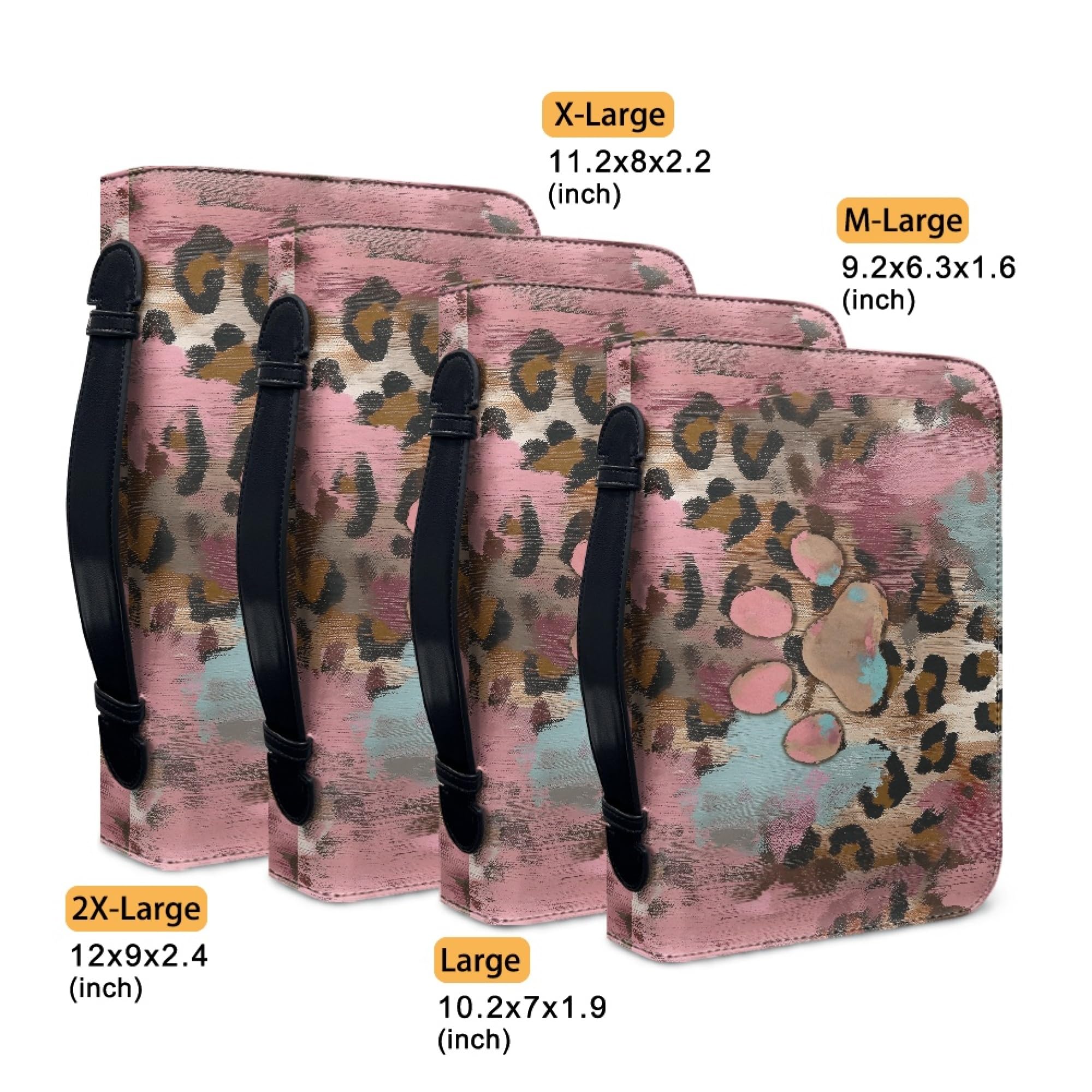 Amzbeauty Élégant sac biblique pour femme, étui à livres, motif empreintes