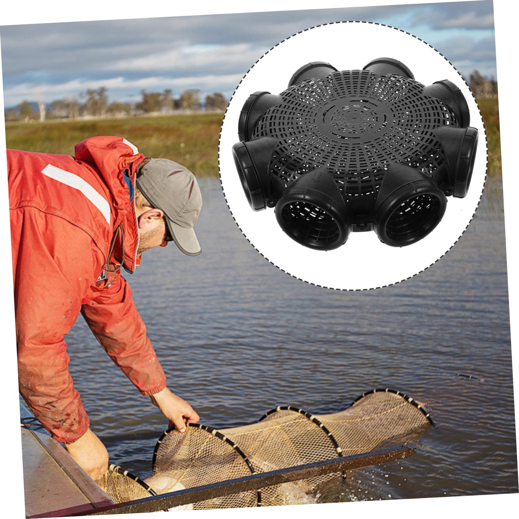Angelköderkorb Fischkorb für Outdoor Angeln mit Hohlstruktur aus Pp | Köderwerfer, Praktischer Angelköderhalter für Meeresangeln, 1 Stück, Tragbar und Geeignet für Fischfang