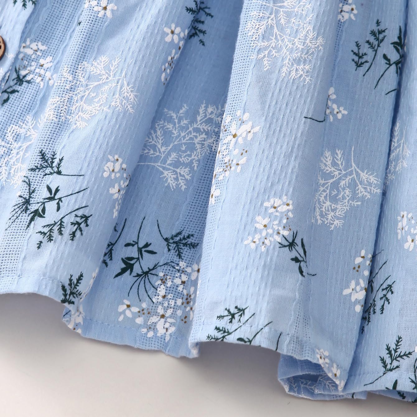 Toddler Girl Cotton Linen Summer Dress Suspender Sleeveless Button Beach Girls Sundress - Image 6