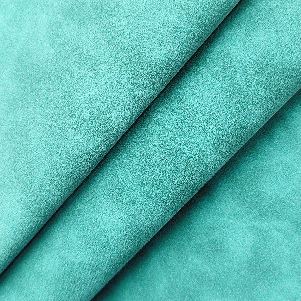 Cyan Soft Faux Suede Fabric 30x135cm Synthetic Faux Leather Frosted Leatherette for Car Decoration Home Textiles - Image 2