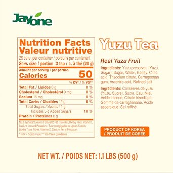 Jayone Korean Honey Yuzu Citron Tea 2.2 lbs - Made with Sugar and Honey, Real Yuzu Peel Marmalade, Bright Citrus Flavor, For Hot & Iced Drinks, Home Cafe & Culinary Use, Product of Korea