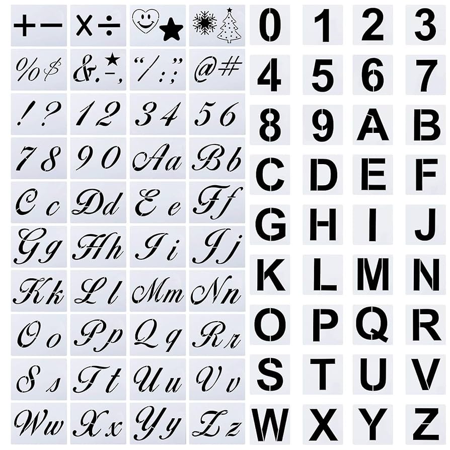 Amazon.co.jp: JOELELI アルファベット文字ステンシル 112個