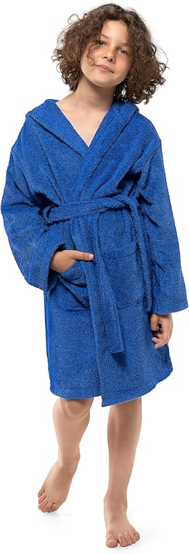 Twinzen Accappatoio Bambino Adolescenti con Cappuccio, 100% Cotone OekoTex, Accappatoio Ragazzo Ragazza - Tessuto Spugna Accappatoio da Bagno Ultra Morbido e Assorbente