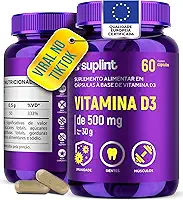 Suplemento de Vitamina D3 2000IU | Suporte à Saúde de Ossos, Dentes, Músculos e Imunidade | Suplementos Dietéticos para Homens e Mulheres | Não Transgênico Sem Glúten | Desenvolvido na Holanda | 60 Cápsulas