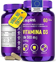 Suplemento de Vitamina D3 2000IU | Suporte à Saúde de Ossos, Dentes, Músculos e Imunidade | Suplementos Dietéticos para Homens e Mulheres | Não Transgênico Sem Glúten | Desenvolvido na Holanda | 60 Cápsulas