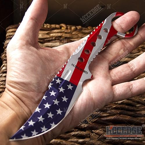 Miniatura 6 de Cuchillo táctico de caza, cuchillo de supervivencia, cuchillo de hoja fija de espiga completa, cuchillo de hoja fija estilo Kydex, accesorios de