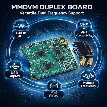 MMDVM Duplex Hotspot Board Temperature Compensated Crystal Module for Raspberry Pi, Duplex Hotspot Device - Portable Internet, Wireless Internet Access for Raspberry Pi Users
