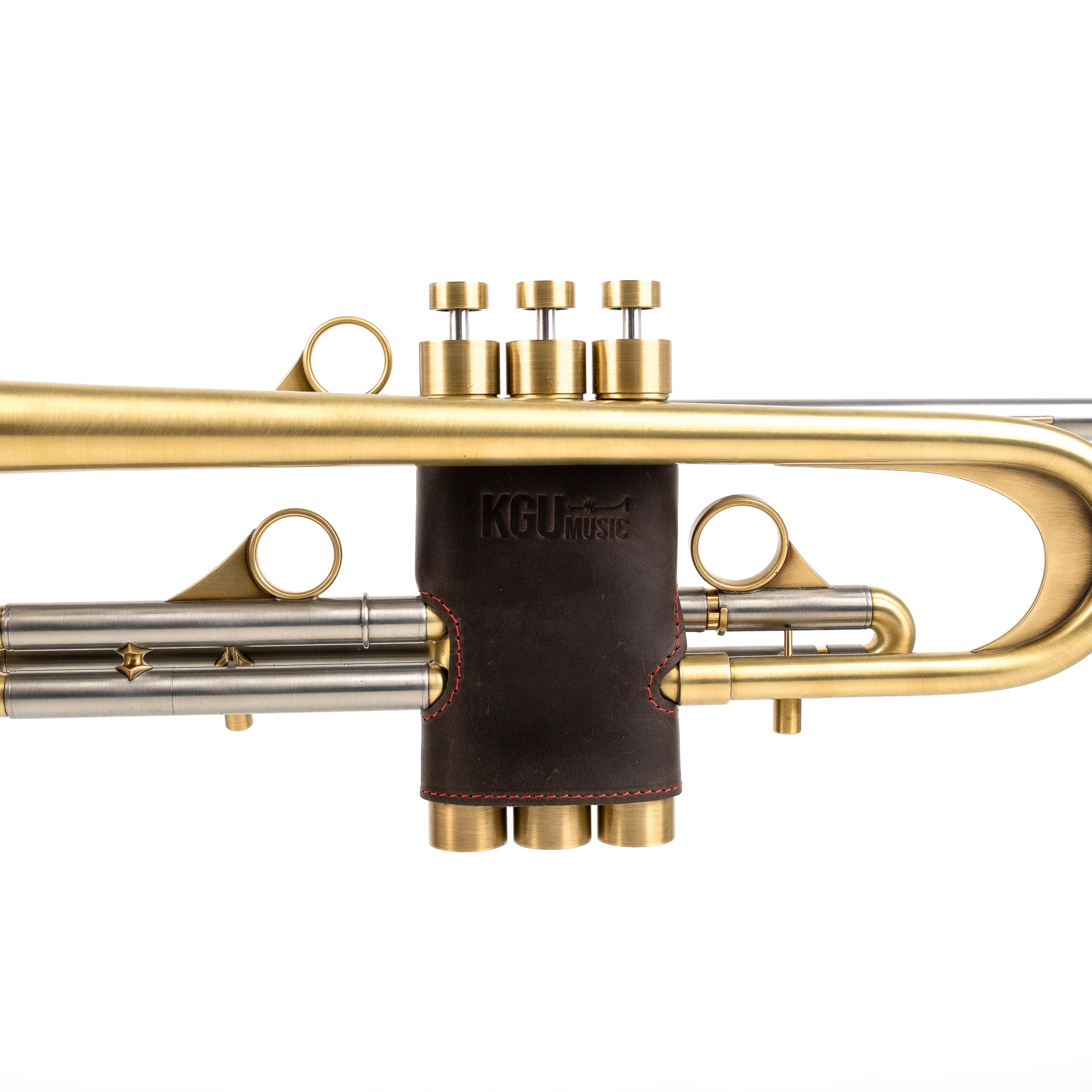 NEU Leder Trompete Ventil Guard von KGU Messing & # x272e; - Limited Edition & # x272e; rot